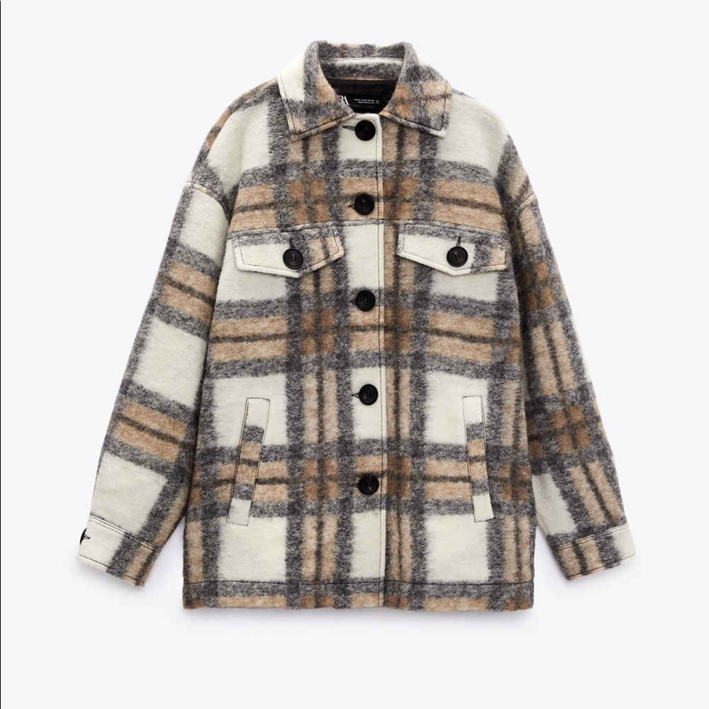 Zara plaid shacket